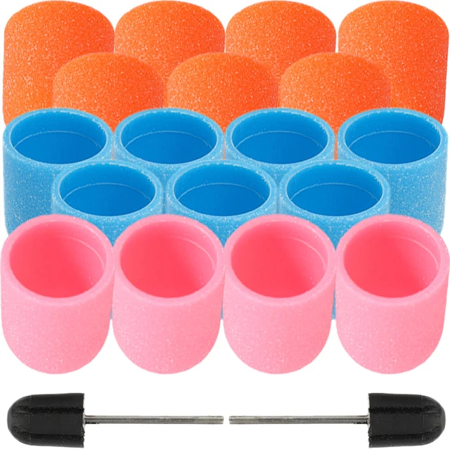 3 ensembles de Nail Art Polishing Caps Professional Nail Drill Bit Electric Elec