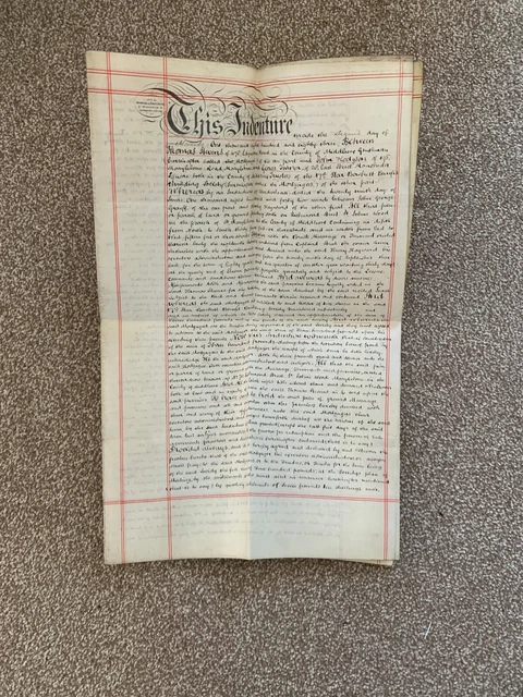 Indenture. Leasehold Mortgage 70 Richmond Street Lisson Grove London 1883 No Rsv