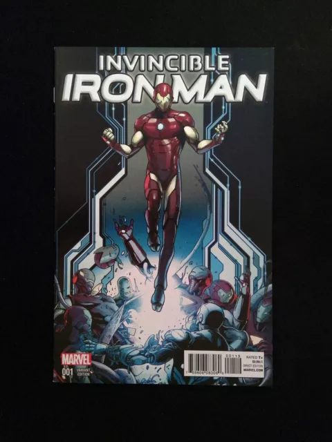 Invincible Iron Man #1P (2nd Series) Marvel Comics 2015 NM-  Schiti Variant