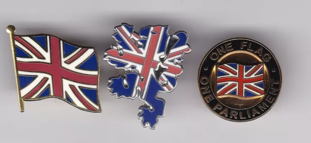 Union Jack Flag Loyalist British Ulster Job Lot Bulk Buy 3 Football Badge Set
