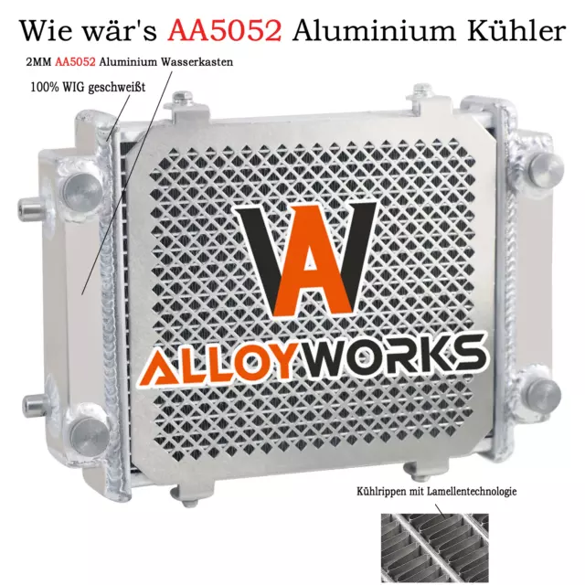 2-reihiger Kühler für VW GOLF R MK7/AUDI A3 S3 8V 2.0 TFSI TSI Aluminum