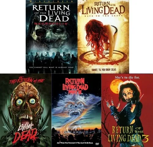 RETURN OF THE LIVING DEAD 1 2 3 4 5 New DVD All 5 Films Necropolis Rave Grave