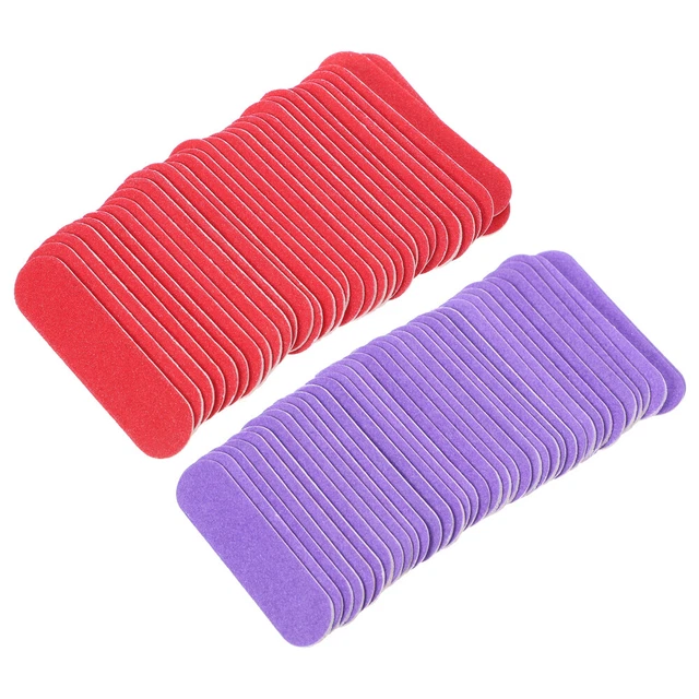 100 Pcs Double Sided Mini Wooden Board Disposable Manicure Tools