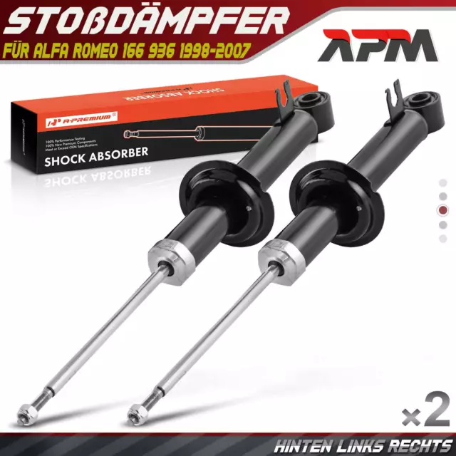 2x Stossdämpfer Gasdruck Hinterachse für Alfa Romeo 166 936 1998-2007 Stufenheck