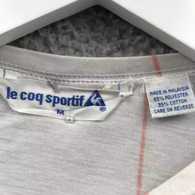 VINTAGE 80S 90S Le Coq Sportif T-Shirt Women Medium M Short Sleeve ...