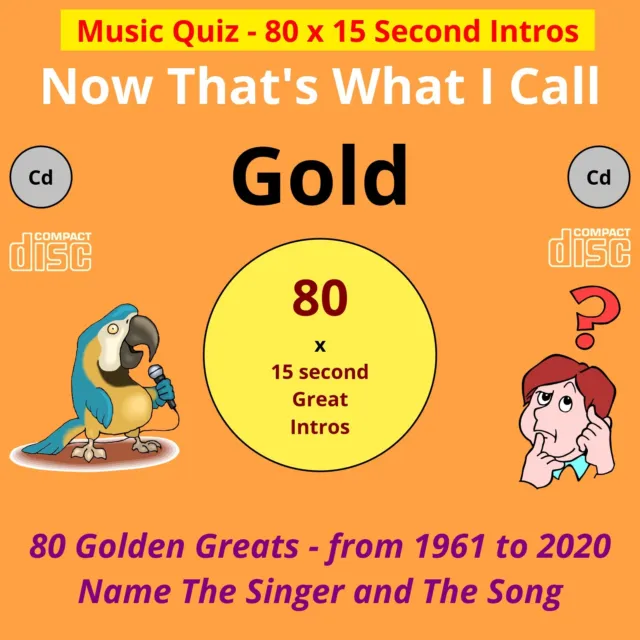 Music Quiz CD - Real Clips: 1961 to 2020 Inspired by Now That's What I Call Gold