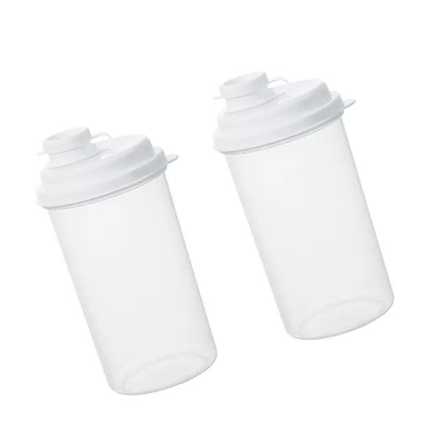 2 Pcs Glass Water Bottle Drinking Bottles with Lids Outdoor Travel Cup Coffee