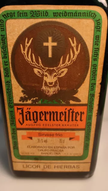 Botella Jägermeister Licor De Hierbas Rara Botella FABRICADA EN BARCELONA "70cl" 2