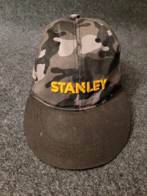 Stanley Tools Hat Cap Embroidered Yellow Logo Camo Trucker Farmer Snapback BB1