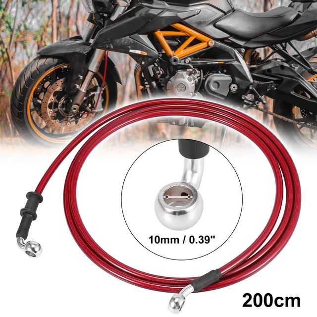 Tubo olio frizione freno moto universale 200 cm 78,74" tubo idraulico rosso