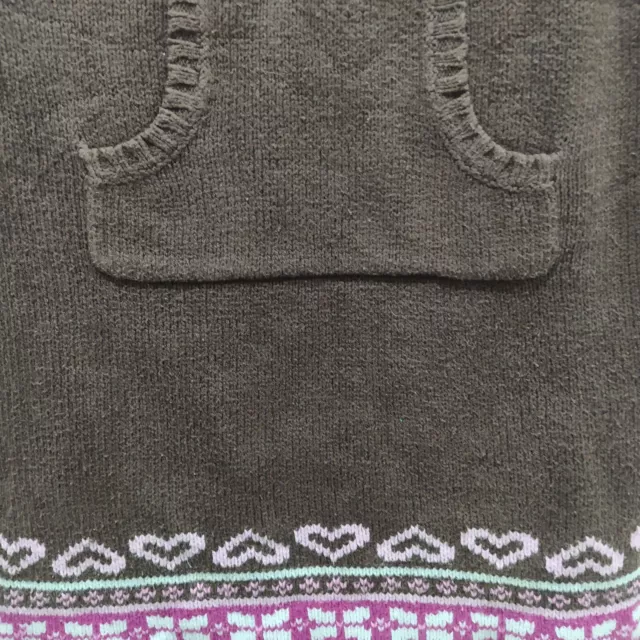 Vestito bambina 4 anni. Maglione Medio. Marrone. Bellissimo. Usato Con cappuccio 2