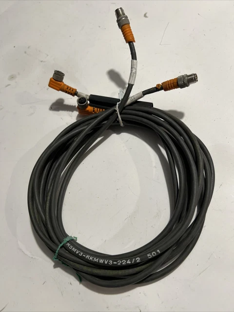 🔥Lumberg RSMV3-RKMWV3-224/2, lot(2), used, 3 Wire Prox Cables, free ship🇺🇸