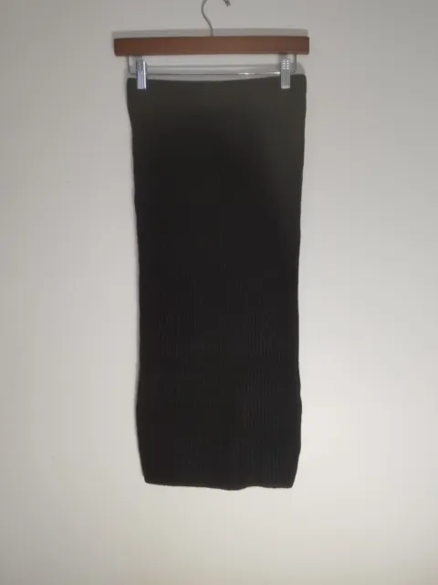 ASOS Design Co-ord Knitted Midi Skirt Ribbed Size U.S. 0 Black New in Bag