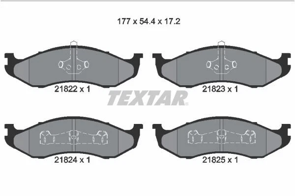 Textar 2182202 Kit pastiglie freno a disco per Jeep Kia Cherokee + 90-07