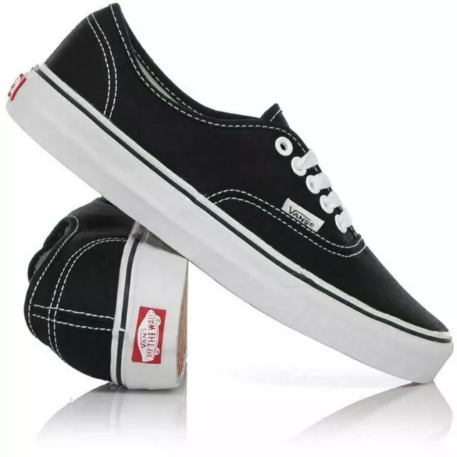 Vans Shoes Authentic Black White USA SIZE Classic Skateboard Sneakers