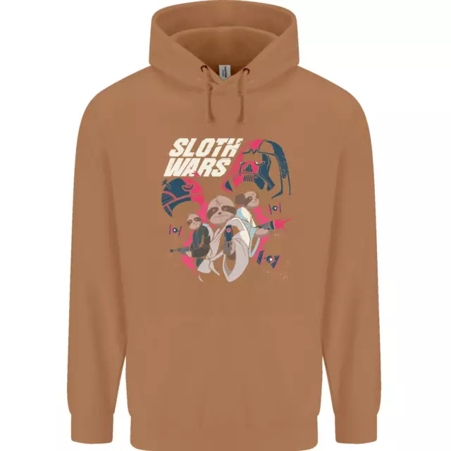 Felpa con cappuccio Sloth Wars divertente parodia TV e film da uomo 80% cotone 12