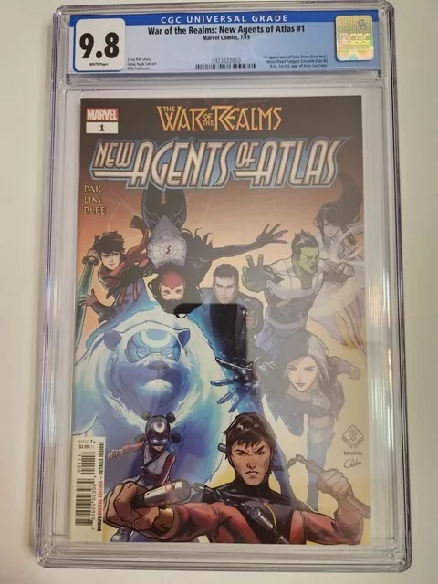 WAR OF THE REALMS: NEW AGENTS OF ATLAS #1 CGC 9.8 NM/M 1st APP LUNA, SNOW, IO