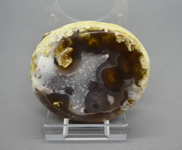 Natürliche ACHAT GEODE Achat Druse Kristallhöhle 214 Gramm / 8x7x3 cm #X6