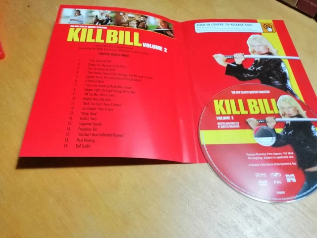 KILL BILL VOL 2 Uma Thurman Classic Quentin Tarantino Dvd Reg 4 - CRIME ...