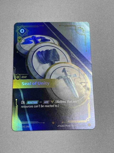 LEAGUE OF LEGENDS TCG Riftbound Origins SEAL OF UNITY 245/298 English ...