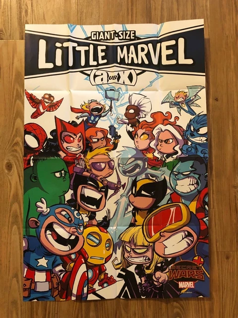 Giant-Size Little Marvel A vs X Promo Poster 2015 Marvel Comics 24x36 NEVER USED