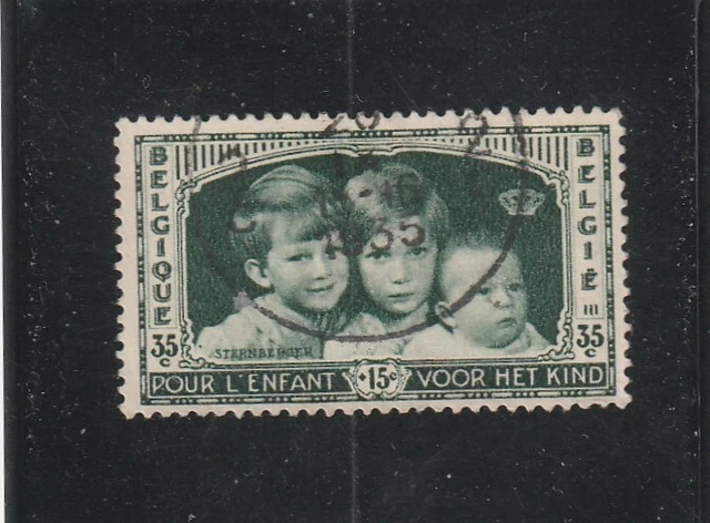 L6181 BELGIQUE timbre Y&T N° 404 de 1935 " Effigie des enfants royaux " Oblitéré