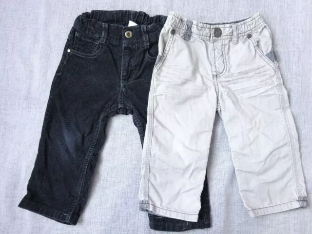 2 Pantalons enfant Garçon "H&M ET IKKS" Bon état Taille 12 mois