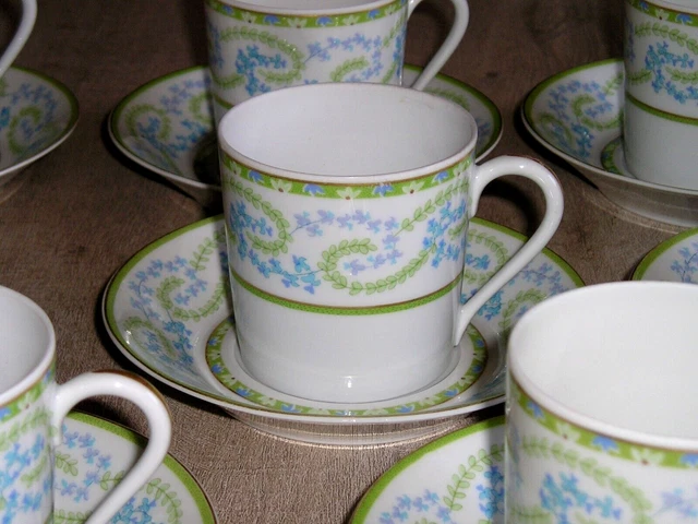 8 TASSES LITRON -HAVILAND -PORCELAINE de LIMOGES-SERVICE à CAFE