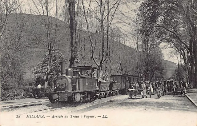 Algérie - MILIANA - Arrivée du Train à Vapeur - Ed. Lévy LL 28