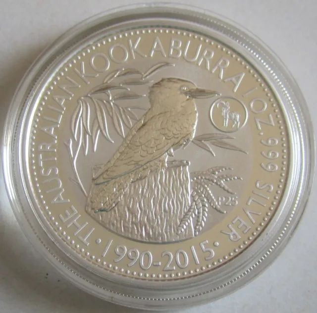 Australia 1 Dollar 2015 Kookaburra Lunar Goat Privy 1 Oz Silver