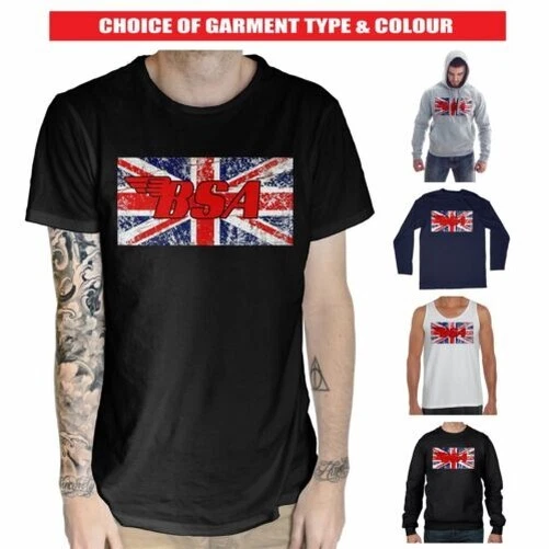 BSA Union Jack Logo - Inglese Motocicletta Biker Cafe Racer Moto