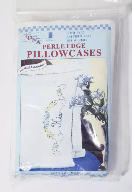 Kit de bordado de funda de almohada JDNA con bordes de perlas artículo 1600 patrón #601 nuevo