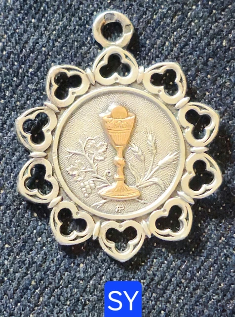 ANCIENNE MÉDAILLE EN argent plaqué . Art Nouveau . Fleurs EUR 6,90 - PicClick FR