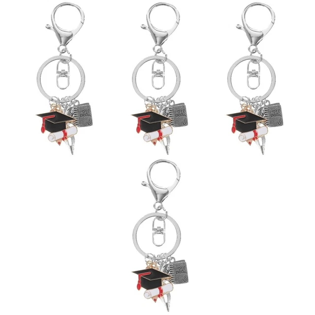 4x cadeau de graduation thème de graduation ornement suspendu clé