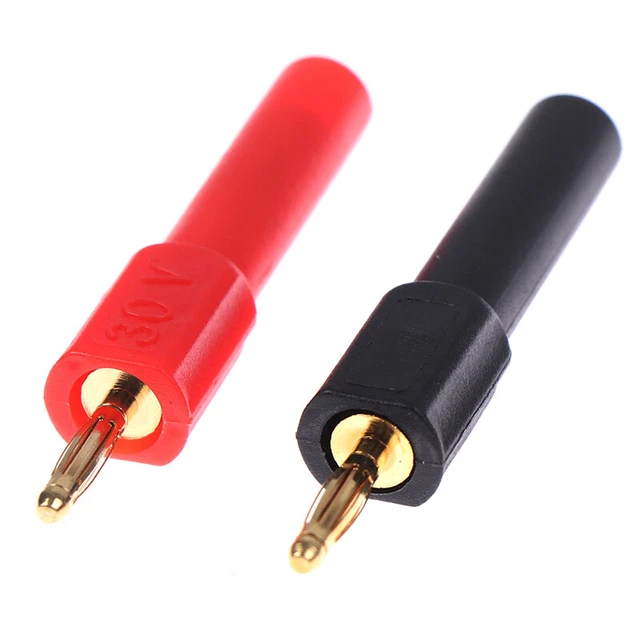 2 pz spina banana placcata in oro 2 mm maschio a jack femmina 4 mm connessione*/t