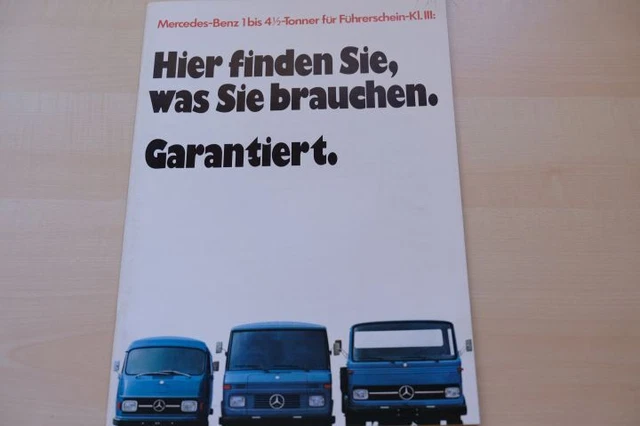 211059) MERCEDES LKW - Modellprogramm bis 4,5 Tonnen - Prospekt 197 ...