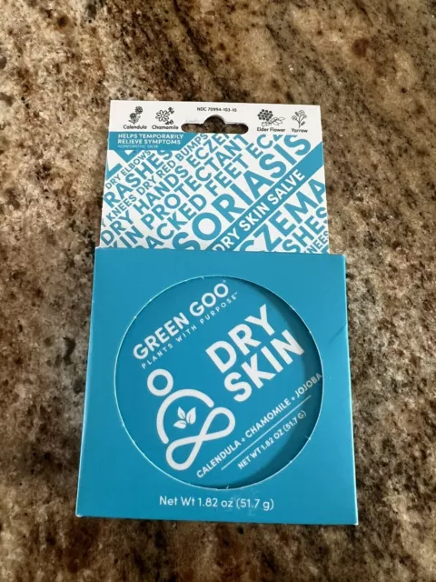 Green Goo DRY SKIN moisturizer 1.82oz tin Calendula Chamomile Jojoba 03/2025