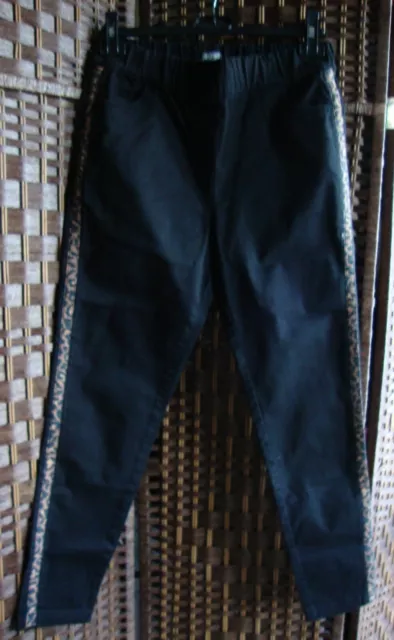 Pantalon neuf noir bande côtés taille élastiquée  40 - T3 - L 