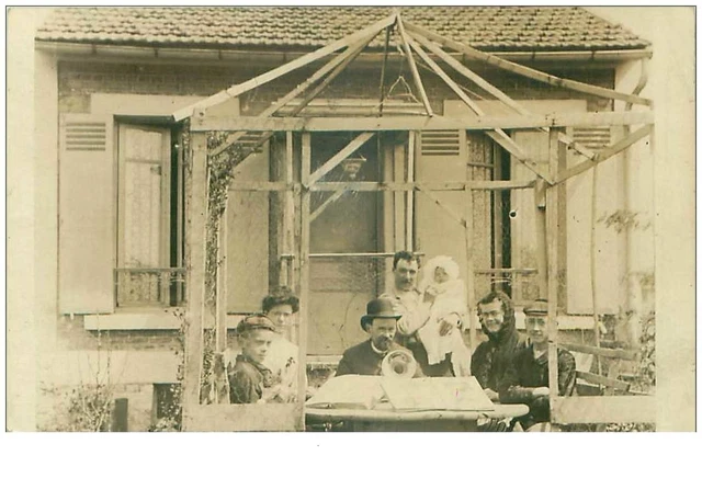95.ARGENTEUIL.n°19490.CP PHOTO.MAISON ET SES OCCUPANTS