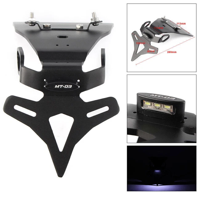 Rear Tail Tidy LED Fender Eliminator License Plate Holder For Yamaha MT03 15-17
