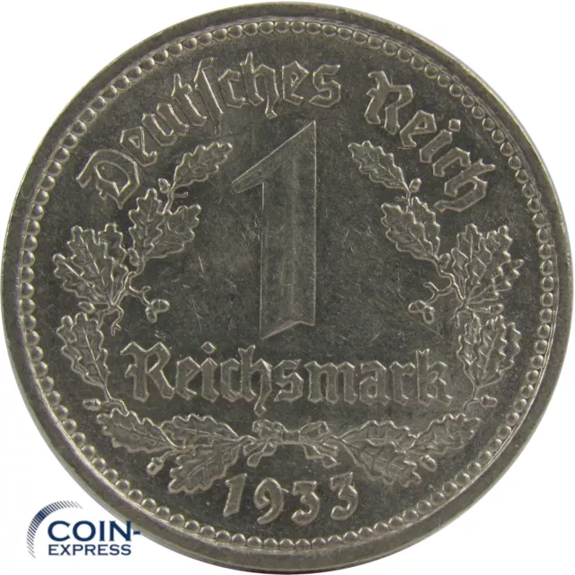 *** Freie Auswahl ! 1 Reichsmark Deutsches Reich 1933 - 1939 ADEFGJ 1 Mark J354