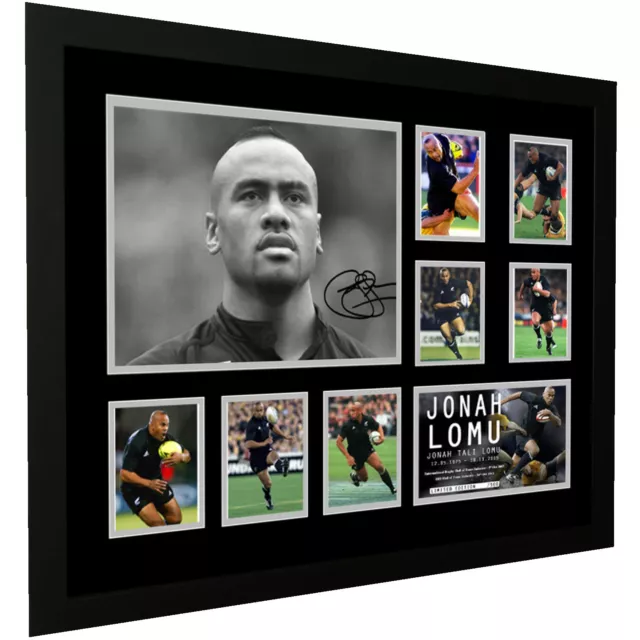 Jonah Lomu All Blacks Signed Limited Edition Framed Memorabilia