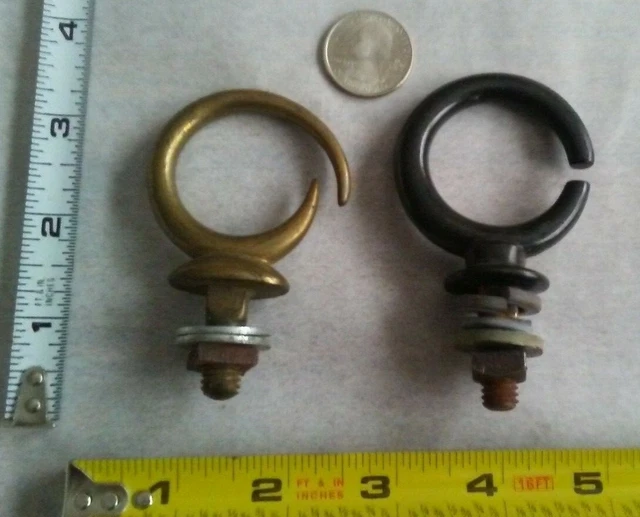 ((2)) VINTAGE DECORATIVE WALL HANGING HOOKS COAT HANGER METAL/COATED (Nice!) #10