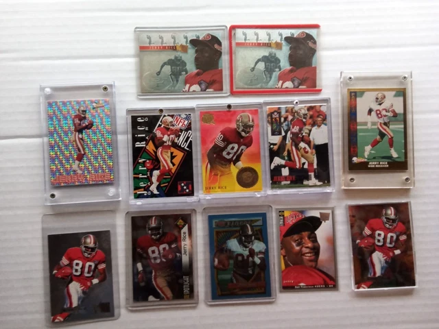 Jerry Rice Lot Of 12 Cards 1993 94 95 Topps Finest Metal Pacific Prism Etc Nm+/-