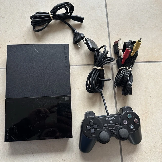PlayStation 2 Slim Noire + 2 Manettes + 19 Jeux + Swap Magic - Console Rétro Complète