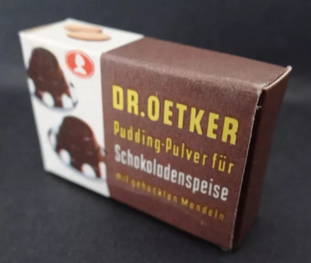 DR. OETKER Schoko-Pudding-Pulver Nostalgie Verpackung Kaufmannsladen Miniatur