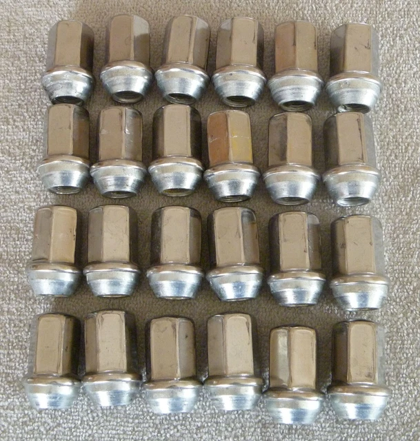 24 GENUINE OEM GM Lug Nuts Chevy Silverado Tahoe GMC Sierra Yukon wheel