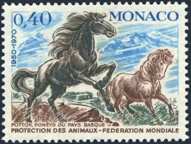 Monaco #YT810 MNH 1970 Anniv Animal Protection Wild Horse [761]