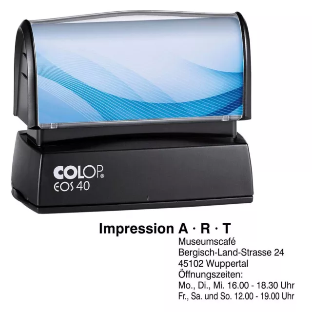 COLOP Textstempel, individualisierbar EOS 40 selbstfärbend blau, schwarz,...