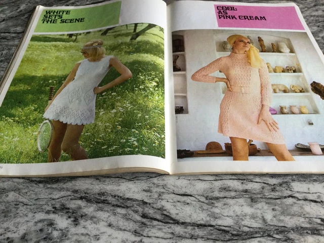 Vintage Patons Mode Strick Nr. 16 (1970) 40+ Retro Strickhäkelmuster